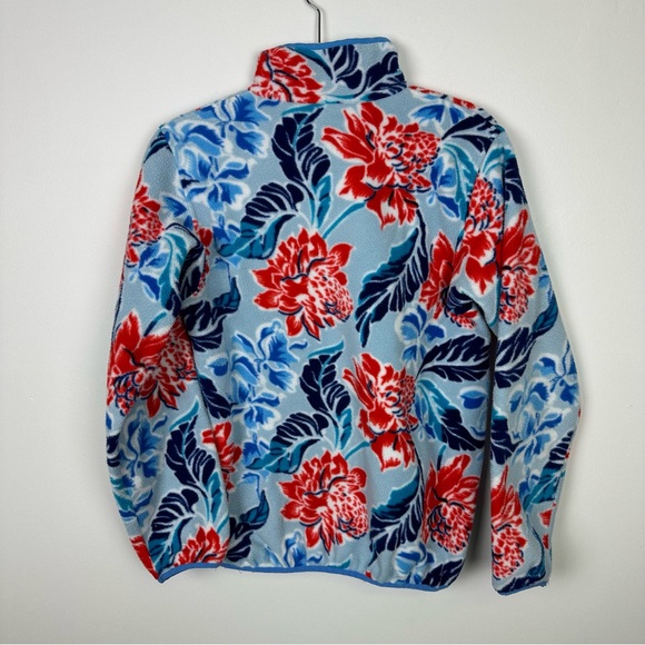 Patagonia Synchilla Snap T Fleece Pullover Blue Monoa Floral - Picture 3 of 6